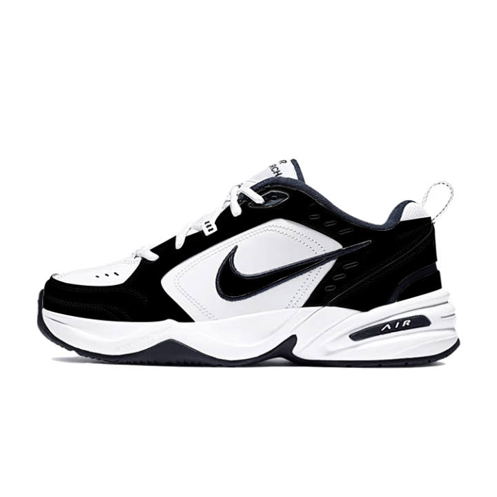 Nike Nike Air Monarch 4 Slip Resistant And Abrasion Resistant Coverage Low top Chunky Sneakers Unisex Black White