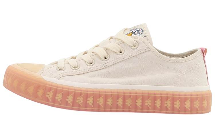 Kappa Slip Resistant Abrasion Resistant Low top Canvas Shoes Women's White Pink