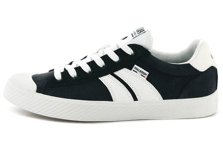 Palladium Pallaphoeni Flame C Slip Resistant, Abrasion Resistant, Breathable Low top Canvas Shoes Unisex Black White
