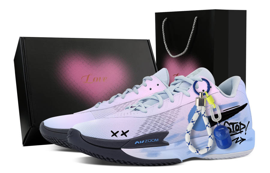 Nike Nike Air Zoom G.T. Cut Academy Galaxy Heart Box Abrasion Resistant Low top Basketball Shoes Men's Blue Purple
