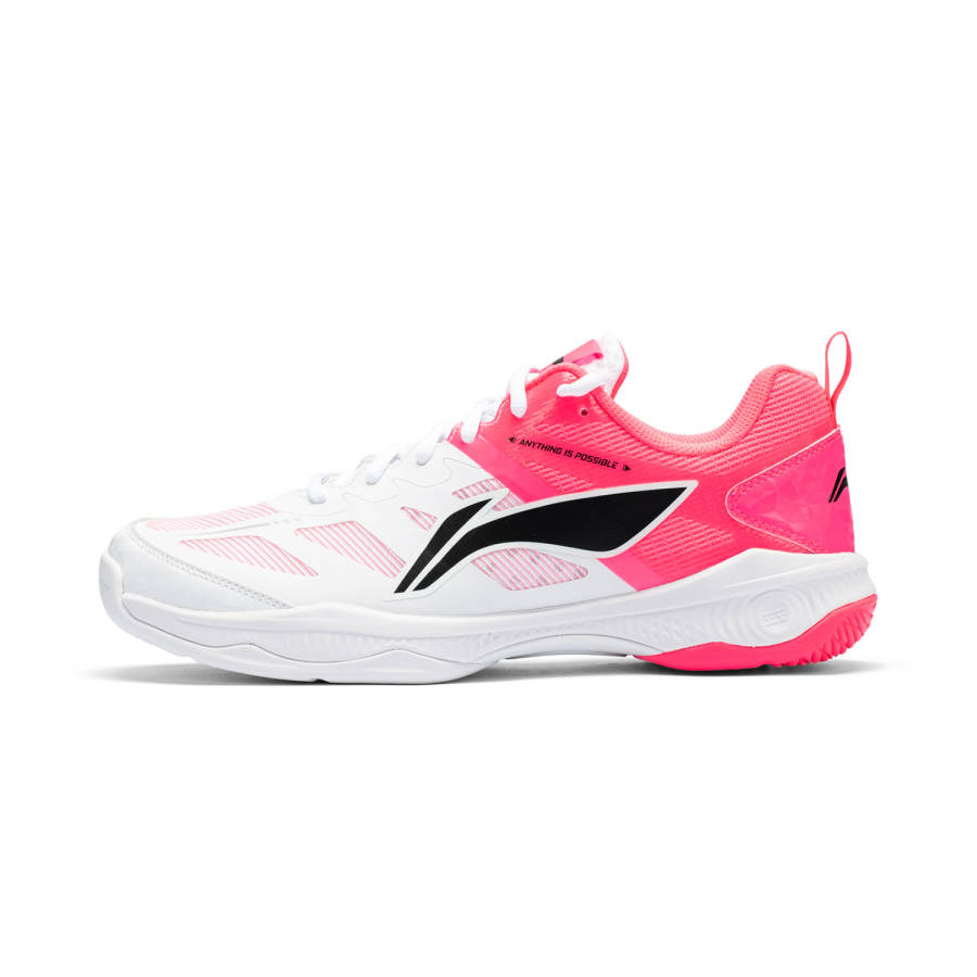 Li-Ning Li Ning Cushioning Rebound Low top Badminton Shoes Unisex White Pink