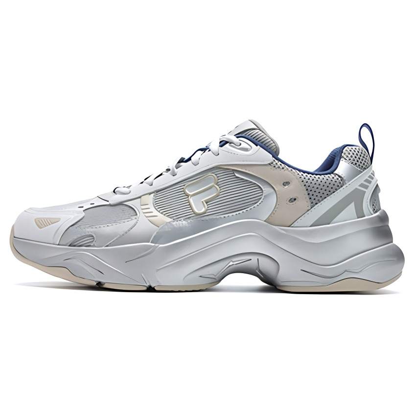 FILA FUSION UniqueY2K Vintage Running Shoes Comfortable Abrasion Resistant Low top Chunky Sneakers Men's Silver Gray
