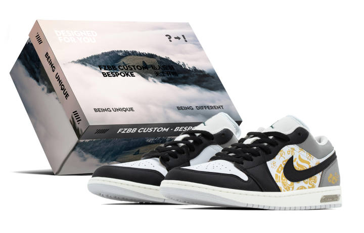 Jordan Jordan Air Jordan 1 Box, Soaring Dragon Cloud Pattern Abrasion Resistant Abrasion Resistant Low top
