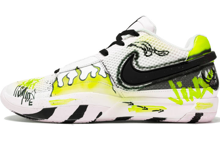 Nike Nike Ja 1 Abrasion Resistant Low top Basketball Shoes Men's Green White