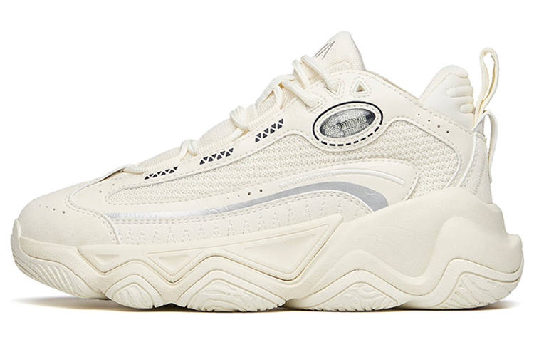 Anta Life Collection Cushioning, Wear Resistant Low top Chunky Sneakers Women's Ecru