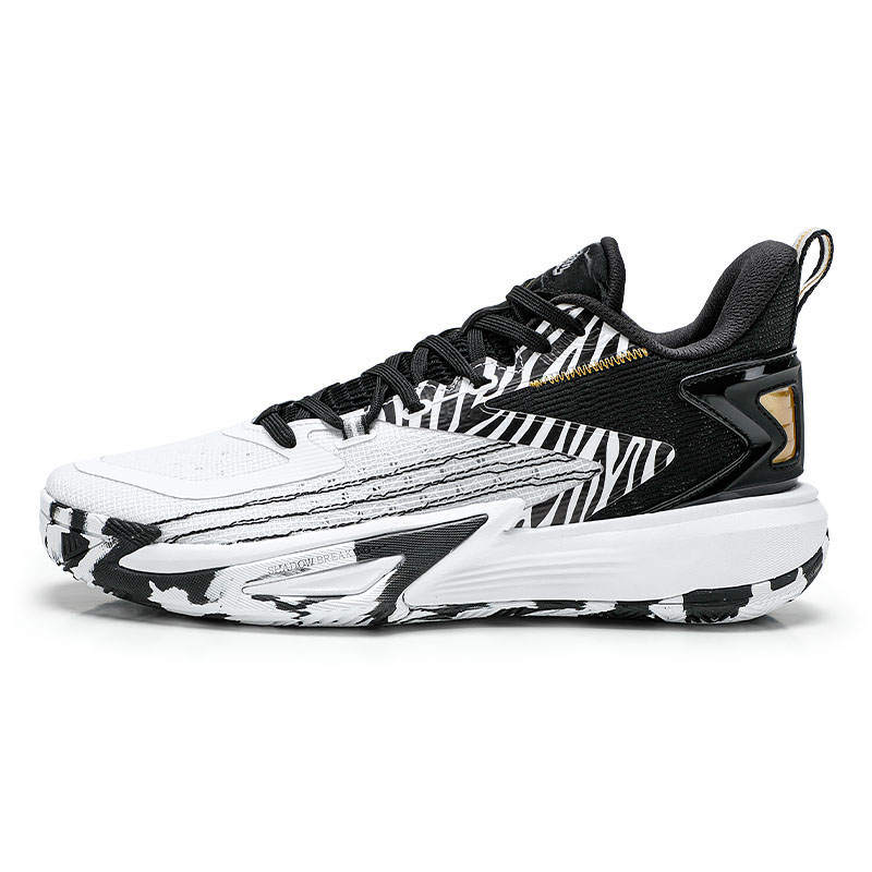 QIAODAN Slip Resistant, Abrasion Resistant, Breathable, Coverage, Lightweight, Grip Low top Basketball Shoes Men's