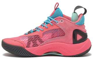 AND1 Scope Synthetic Leather Slip Resistant Abrasion Resistant Low top Basketball Shoes Men's Pink