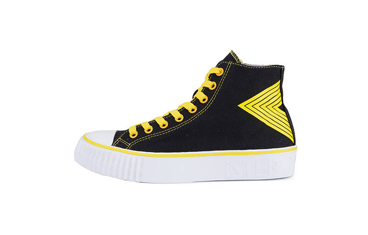 ISTEP Slip Resistant Slip Resistant High top Canvas Shoes Women's Black