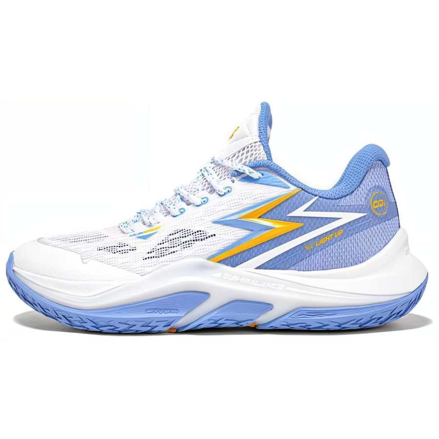 361° Slip Resistant Abrasion Resistant Low top Basketball Shoes Men's White Blue