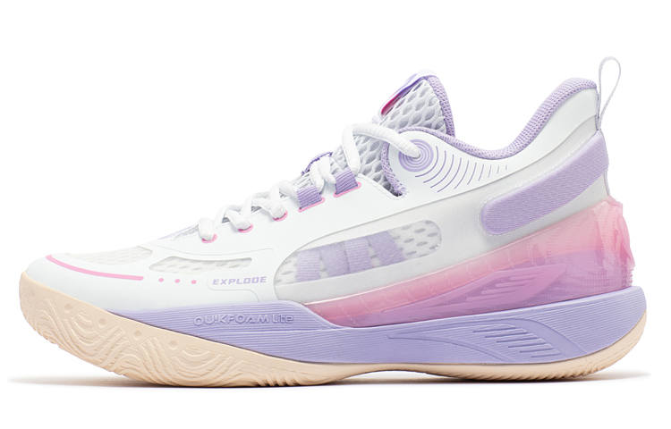 361° AG Sparkling Low top Basketball Shoes Men's White Purple