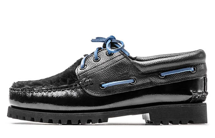 Timberland Casual Leather Shoes Men's Low Top Black Blue