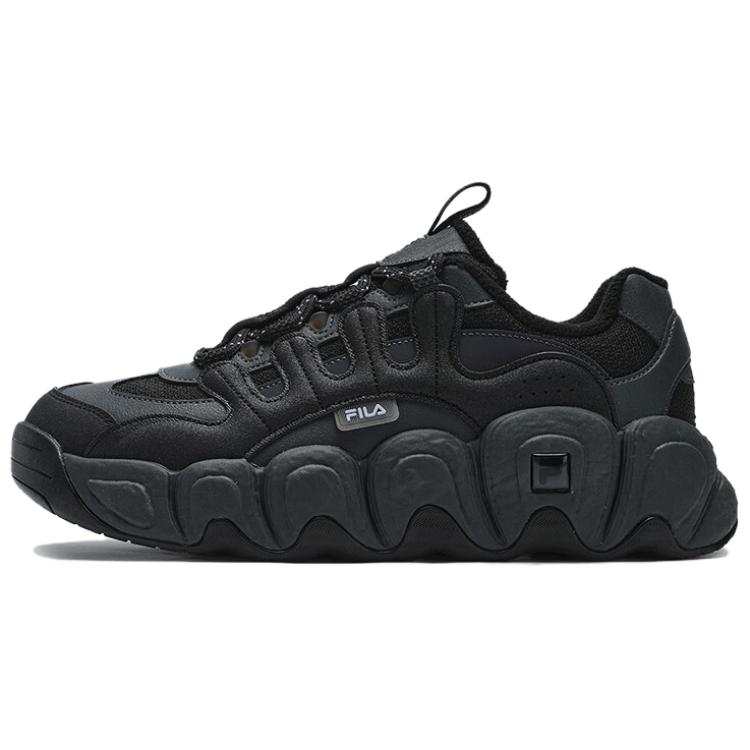 FILA Croissant Abrasion Resistant Thermal Height Increasing Low top Chunky Sneakers Women's Black