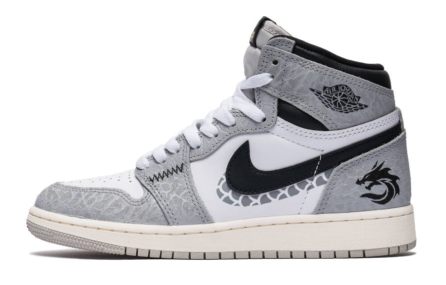 Jordan Jordan Air Jordan 1 CNY Year Of The Dragon Limited Edition, Crackle, Koi Double Hook, Dragon Totem Versatile