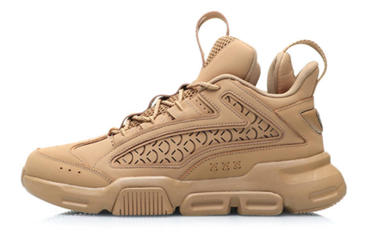 Li-Ning Li Ning Hanjia Abrasion Resistant Breathable Abrasion Resistant Breathable Low top Chunky Sneakers Men's Wheat