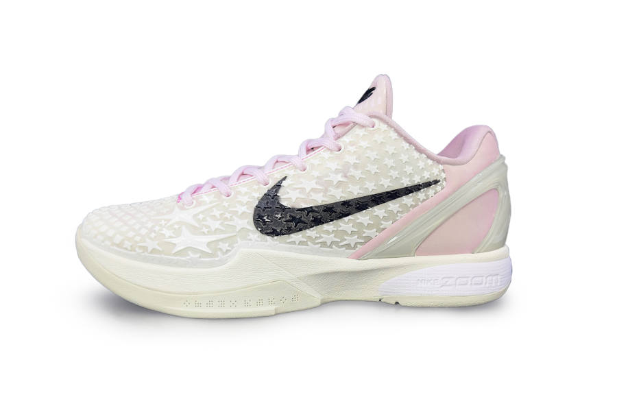 Nike Nike Zoom Kobe 6 Heartbeat Pink Abrasion Resistant Breathable Low top Basketball Shoes Men's Light Pink