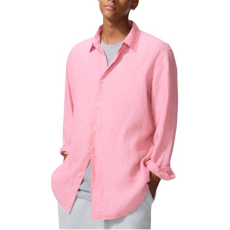 UNIQLO SS26 Shirts Men's Peach Pink Moderate