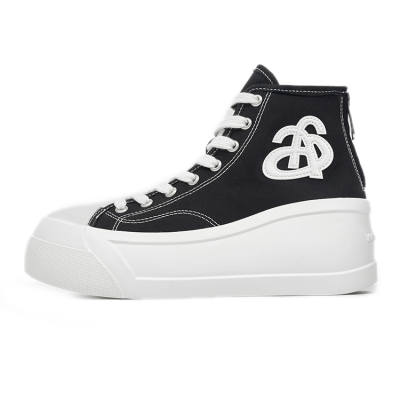 Ann Andelman Slip Resistant Abrasion Resistant High top Canvas Shoes Women's Black