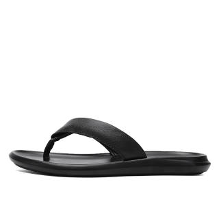 CANUVEN Rubber Sole Abrasion Resistant Quick Dry Abrasion Resistant Quick Dry Flip Flops Men's Black