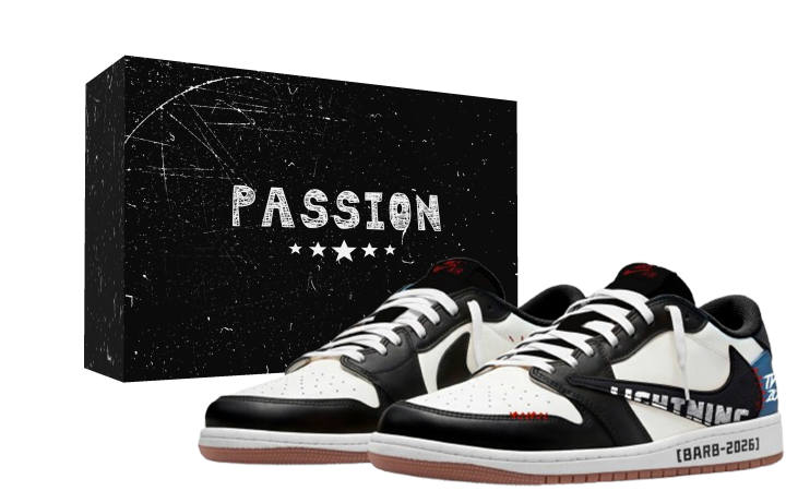 Jordan Travis Scott x Jordan Air Jordan 1 Lightning Hook Box Abrasion Resistant Breathable Abrasion Resistant Breathable