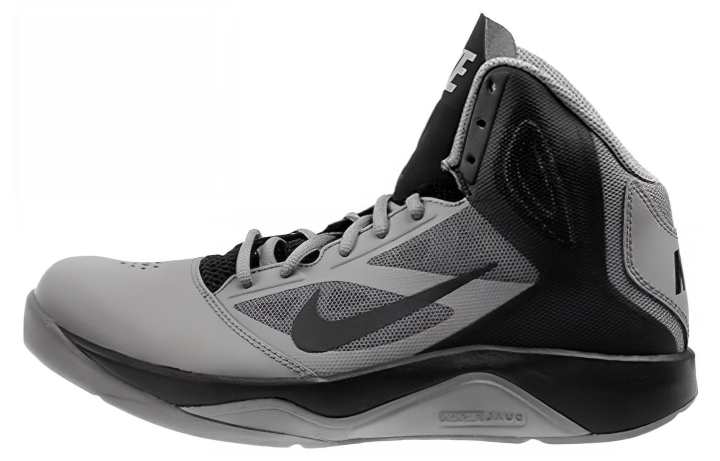 Nike Nike Dual Fusion BB II Comfortable Cushioning Slip Resistant Abrasion Resistant Mid top Basketball Shoes Unisex Gray
