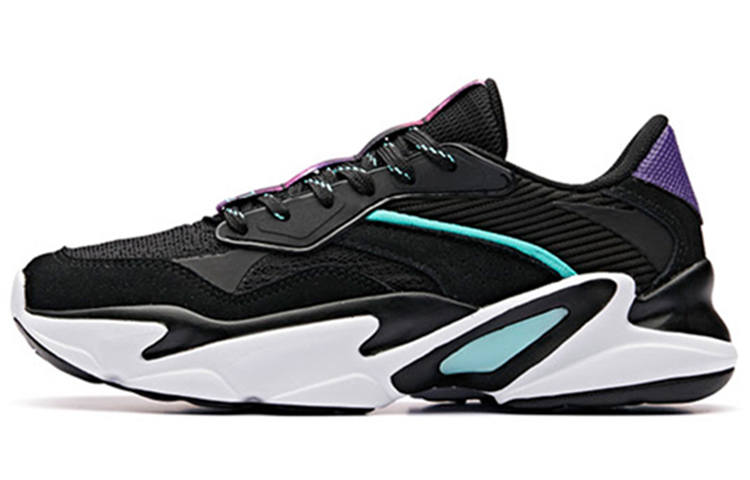 ANTA Chunky Sneakers Women's Low Top Black/Green/White