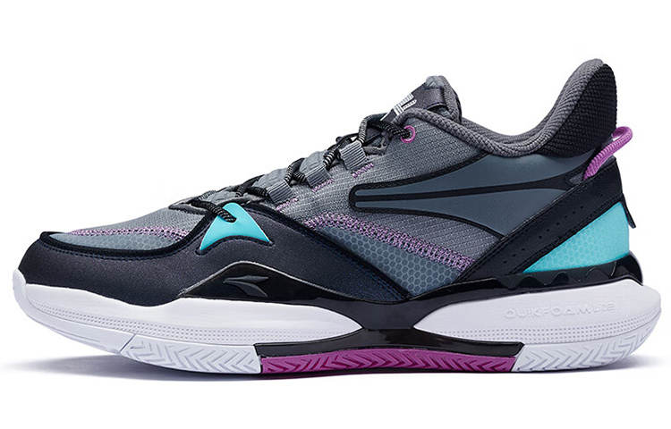361° Comfortable And Trendy Slip Resistant, Abrasion Resistant, Lightweight Low top Basketball Shoes Men's Black Gray