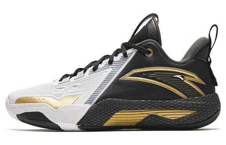 Anta Speed Battle 5 Round Tip Mesh, Synthetic Leather Cushioning, Wear Resistant Mid top Basketball Shoes Men's