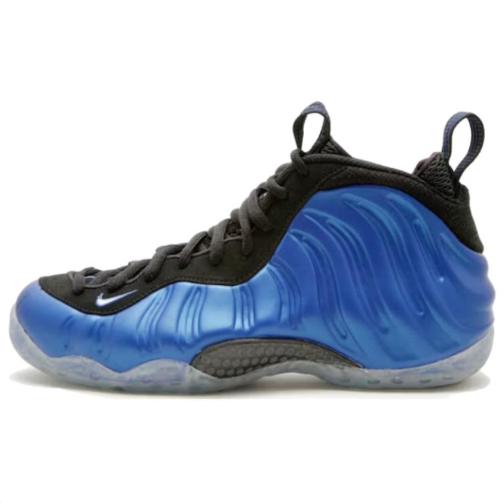 Nike Nike Foamposite One Abrasion Resistant Lightweight Mid top Basketball Shoes Unisex Blue Black