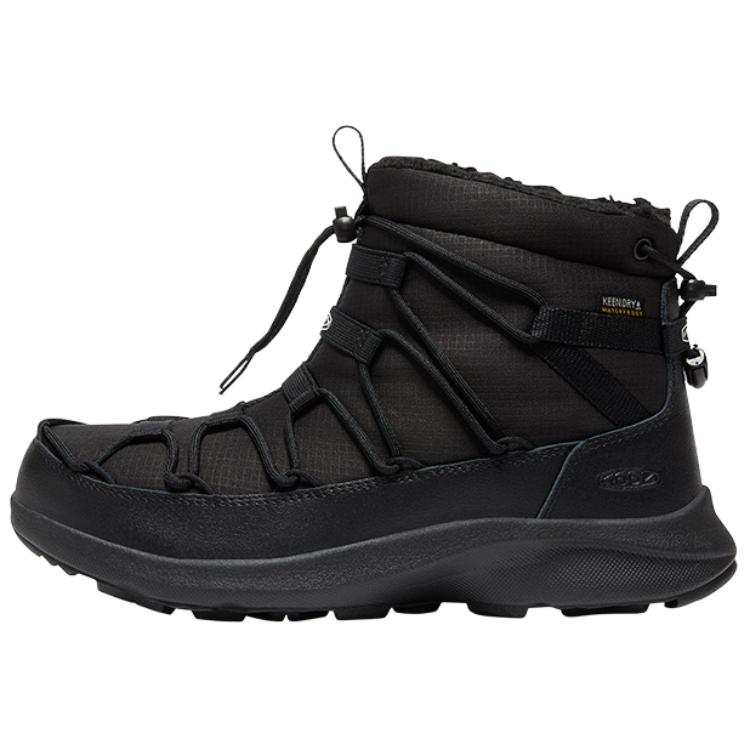 Keen Uneek SNK CHUKKA II WP Abrasion Resistant Cushioning Slip Resistant Short Outdoor Shoes Snow Boots Women's Black