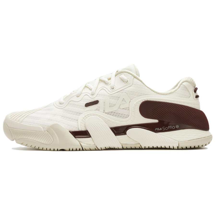 FILA POTENZA Abrasion Resistant Low top Tennis Shoes Women's Brown White