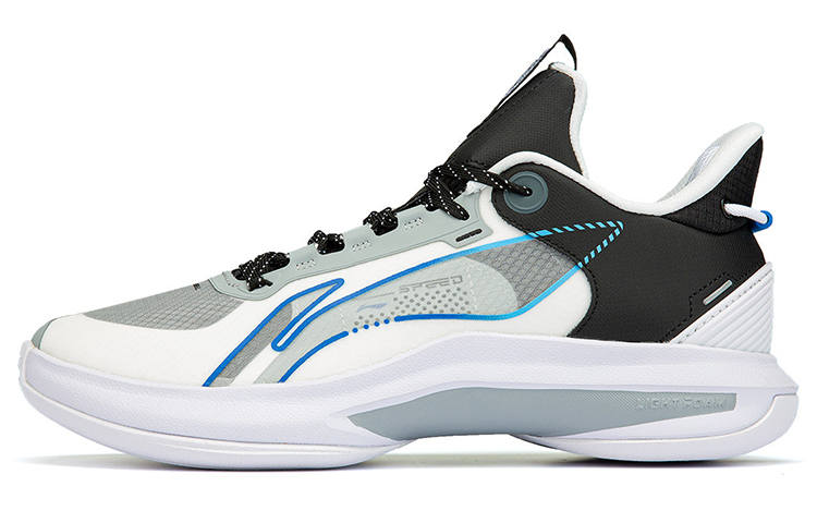 Li-Ning Li Ning Wear resistant, Non slip And Breathable Low top Basketball Shoes Men's White Black