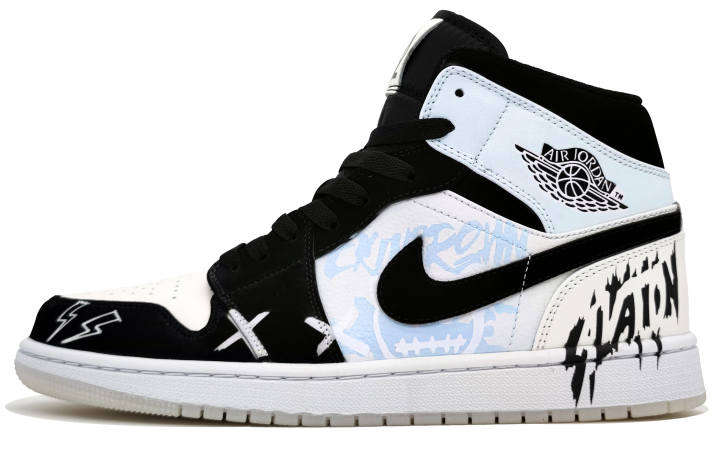 Jordan Jordan Air Jordan 1 Mid SE Panda Slip Resistant, Abrasion Resistant, Lightweight