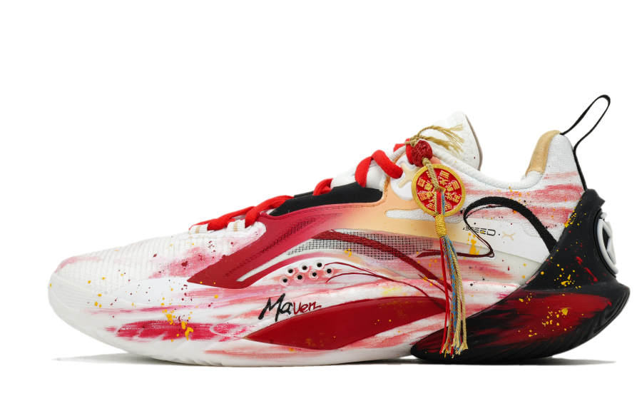 Li-Ning Li Ning Speed 10 Low top Full Length Carbon Plate Basketball Shoes Men's White Red Black