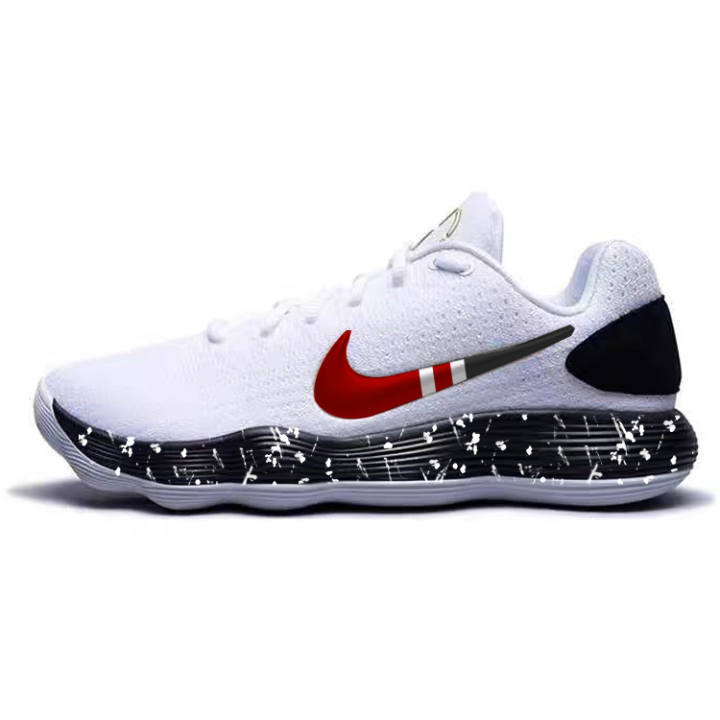 Nike Nike Hyperdunk 2017 Cushioning Slip Resistant Abrasion Resistant Lightweight Low top Basketball Shoes Men's White