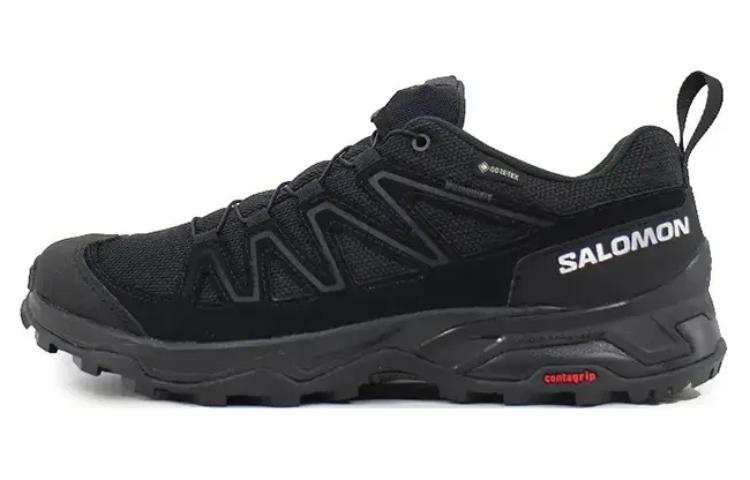 SALOMON X Ward Leather GTX Abrasion Resistant, Waterproof, And Breathable Low top Outdoor Shoes Men's Black