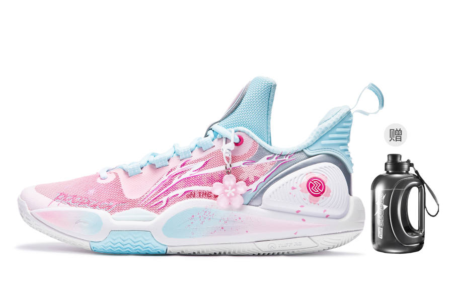 Li-Ning Li Ning Speed 9 M ONE Filled With Cherry Blossoms Slip Resistant Abrasion Resistant Slip Resistant Abrasion Resistant