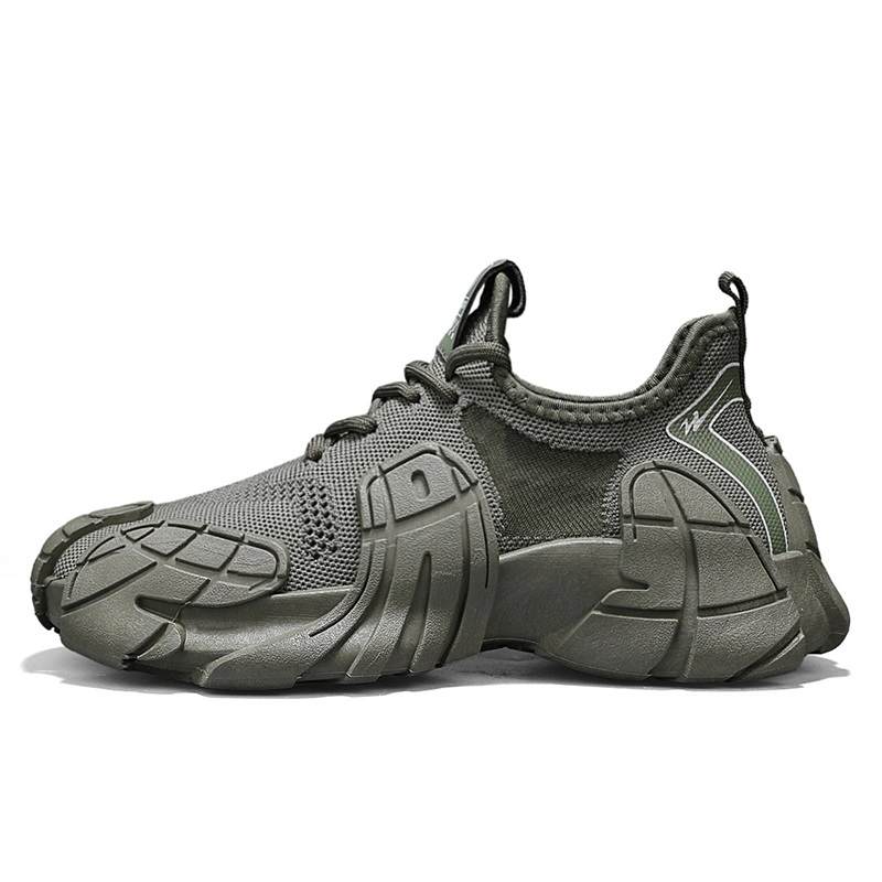 Binary Binary Abrasion Resistant Slip Resistant Abrasion Resistant Slip Resistant Low top Chunky Sneakers Men's Green