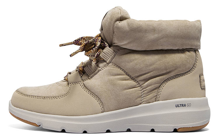 Skechers Puffy Shoes Thermal Abrasion Resistant Thermal Abrasion Resistant Comfortable Crew Snow Shoes Women's Tan