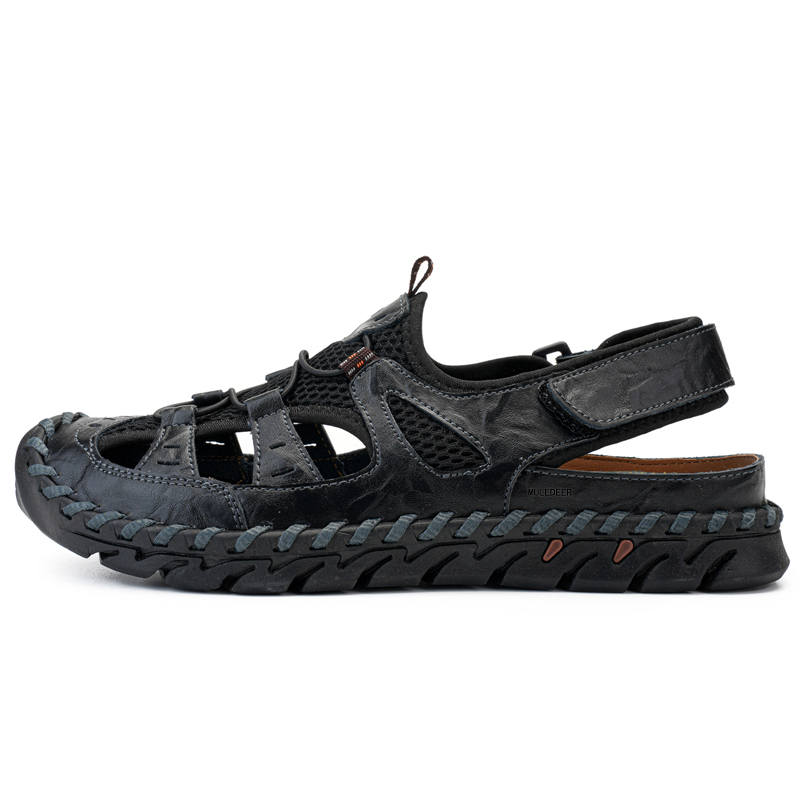 HEIWEILU HEIWEILU Split Pig Leather Beach Sandals Men's