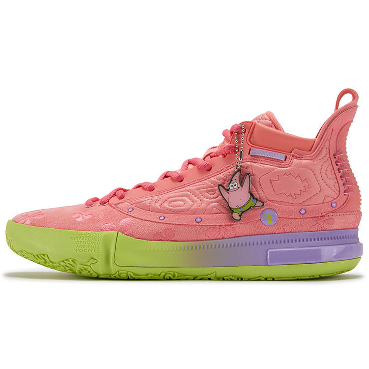 361° Joker Nikola Jokić The Legend Basketball Shoes Men's Mid Top Starfish Pink, Purple Hydrangea