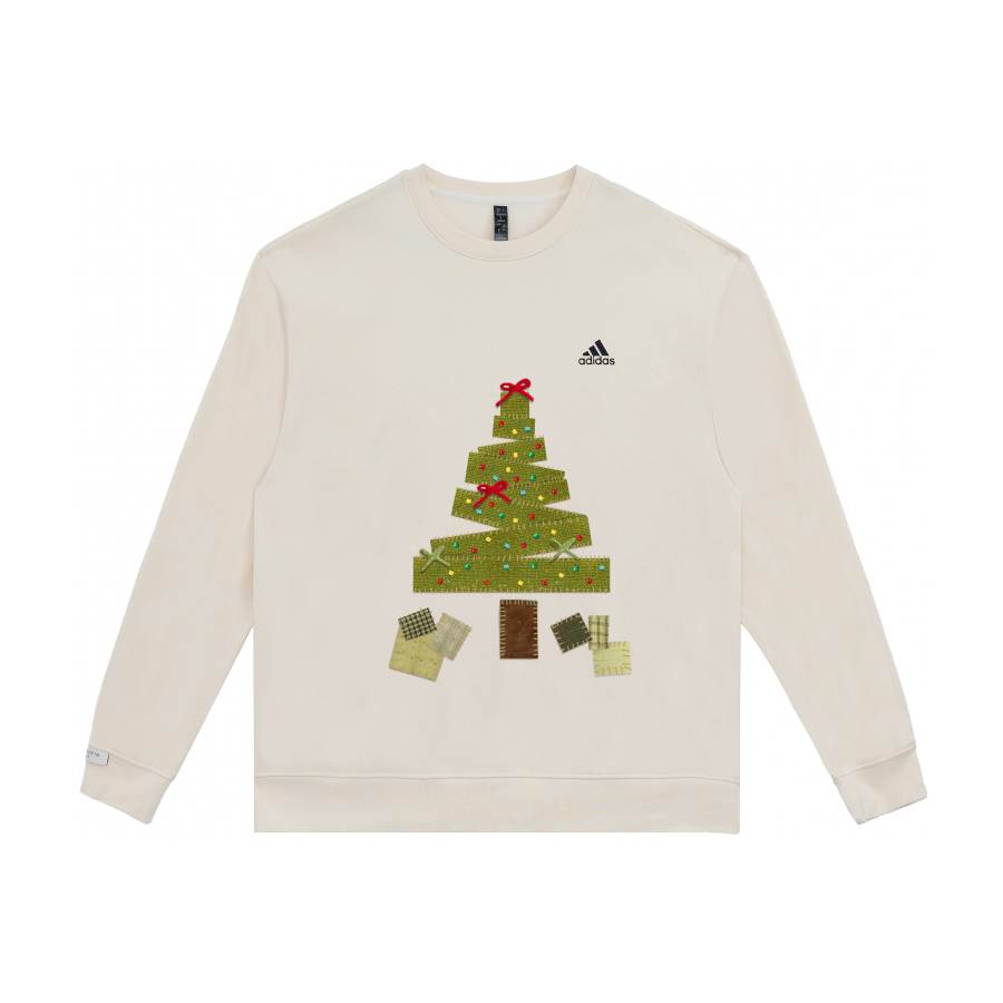 Adidas Adidas LABEL Sweatshirts Unisex White Crew Neck Moderate Regular