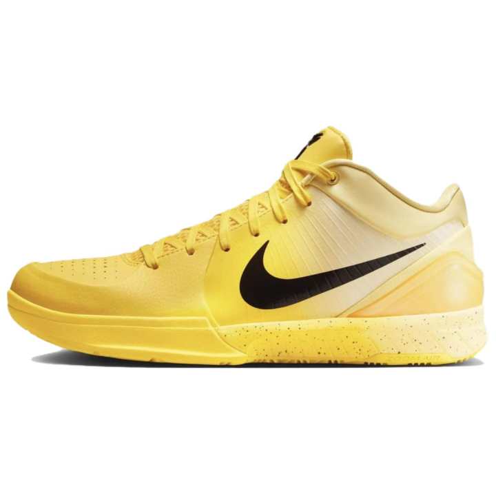 Nike Nike Zoom Kobe 4 Slip Resistant Abrasion Resistant Low top Basketball Shoes Men's Yellow