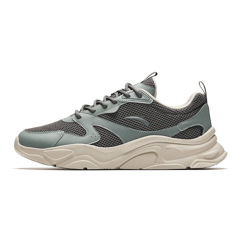 ANTA SUPERSTORE CHAOJIANTA Slip Resistant, Abrasion Resistant, Height Increasing Low top Chunky Sneakers Men's Gray