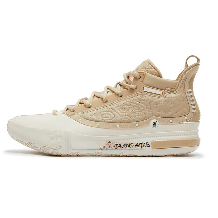 361° Joker Nikola Jokić The Legend Champagne Mid top Basketball Shoes Men's Apricot White