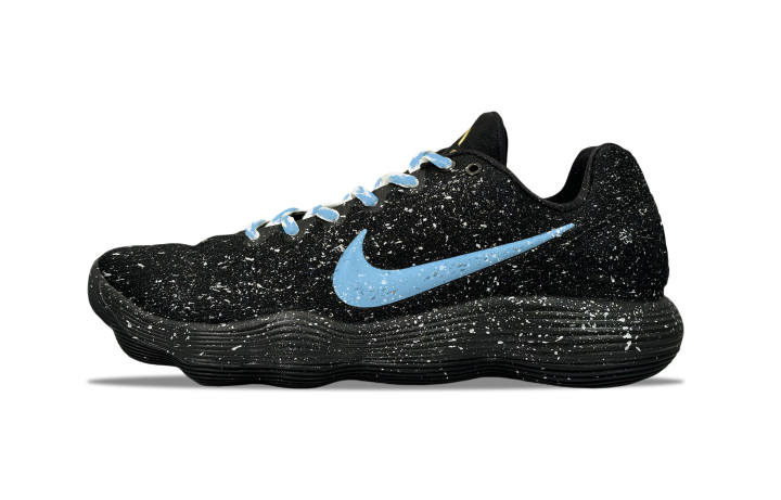 Nike Nike Hyperdunk 2017 YDCC Crushed Star Waves Baby's Breath Abrasion Resistant Low top Basketball Shoes Unisex Black Blue