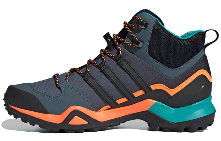 Adidas Adidas Terrex Swift R2 Mid Gore Te Breathable Cushioning Mid top Hiking Shoes Men's Blue