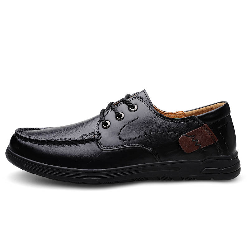 PAIBLOKS Top Grain Cow Leather Men's Casual Shoes Men's