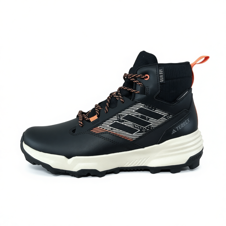 Adidas Adidas Terrex Unity Leather Mid Rain.RDY 'Black Semi Impact Orange'
