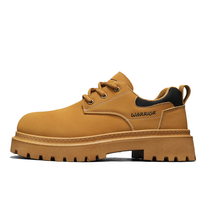 WARRIOR Warrior Casual Leather Shoes Men's Earth Yellow Black