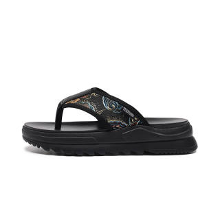 HUNU Slip Resistant Slip Resistant Flip Flops Men's Black